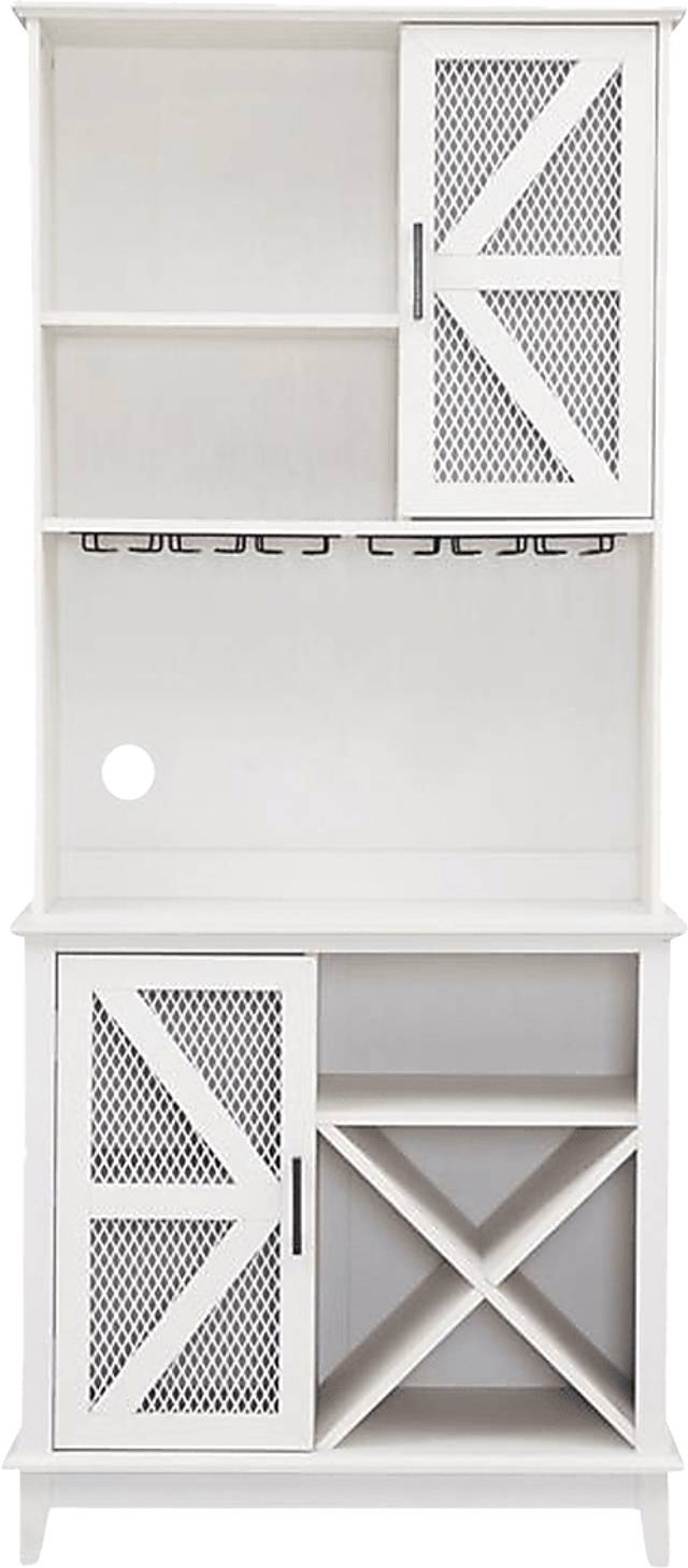 Kazia White Bar Cabinet - Thumbnail - Image 2