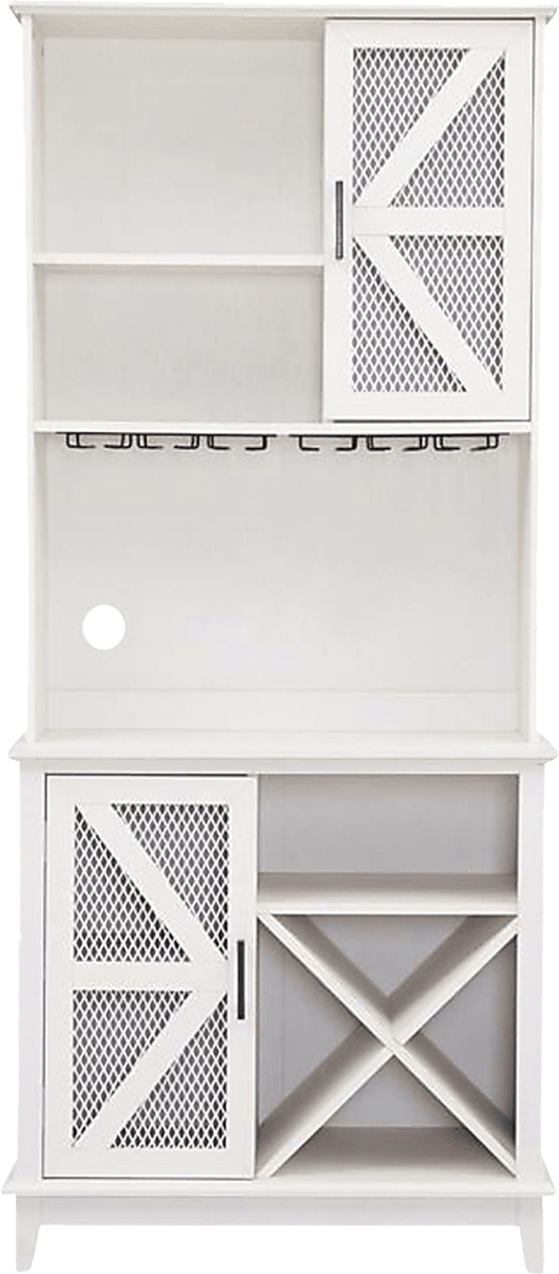 Kazia White Bar Cabinet - Image 2