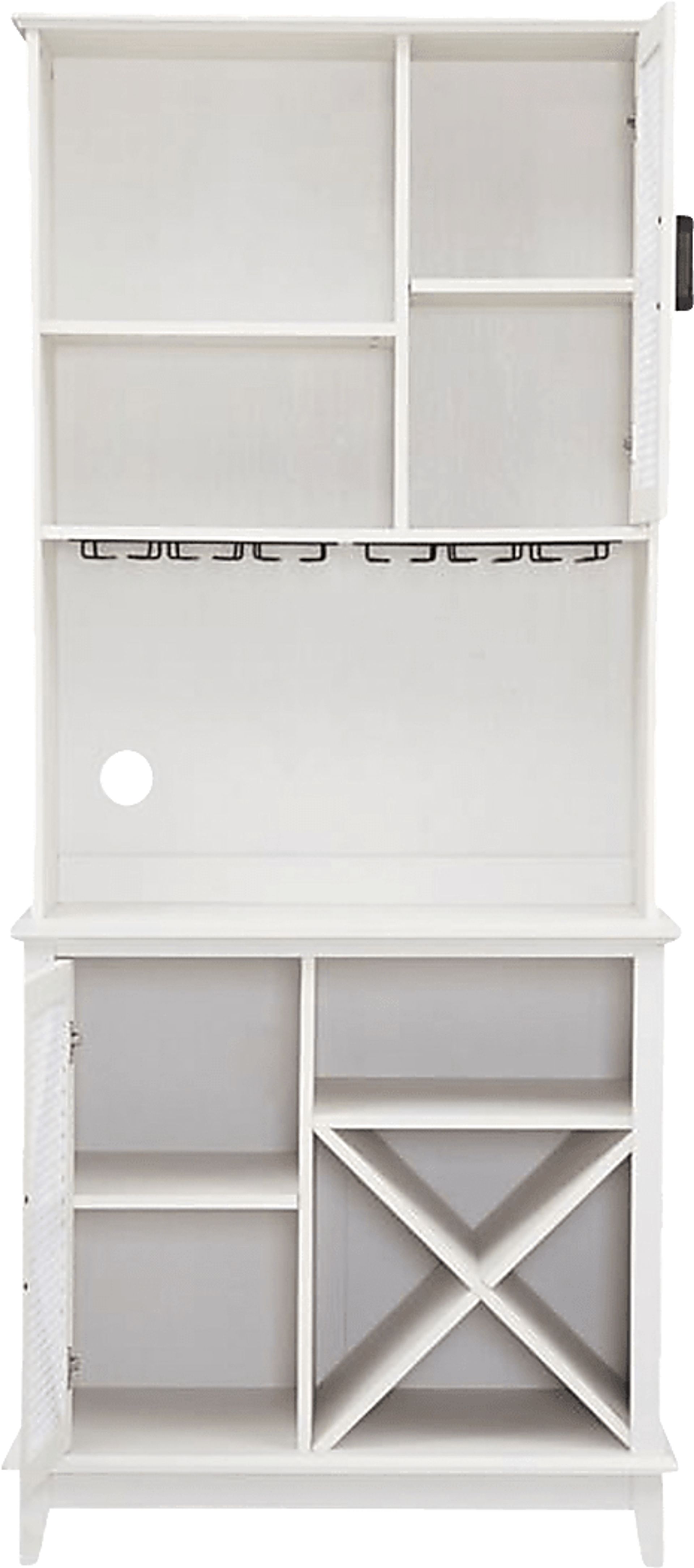Kazia White Bar Cabinet - Image 3