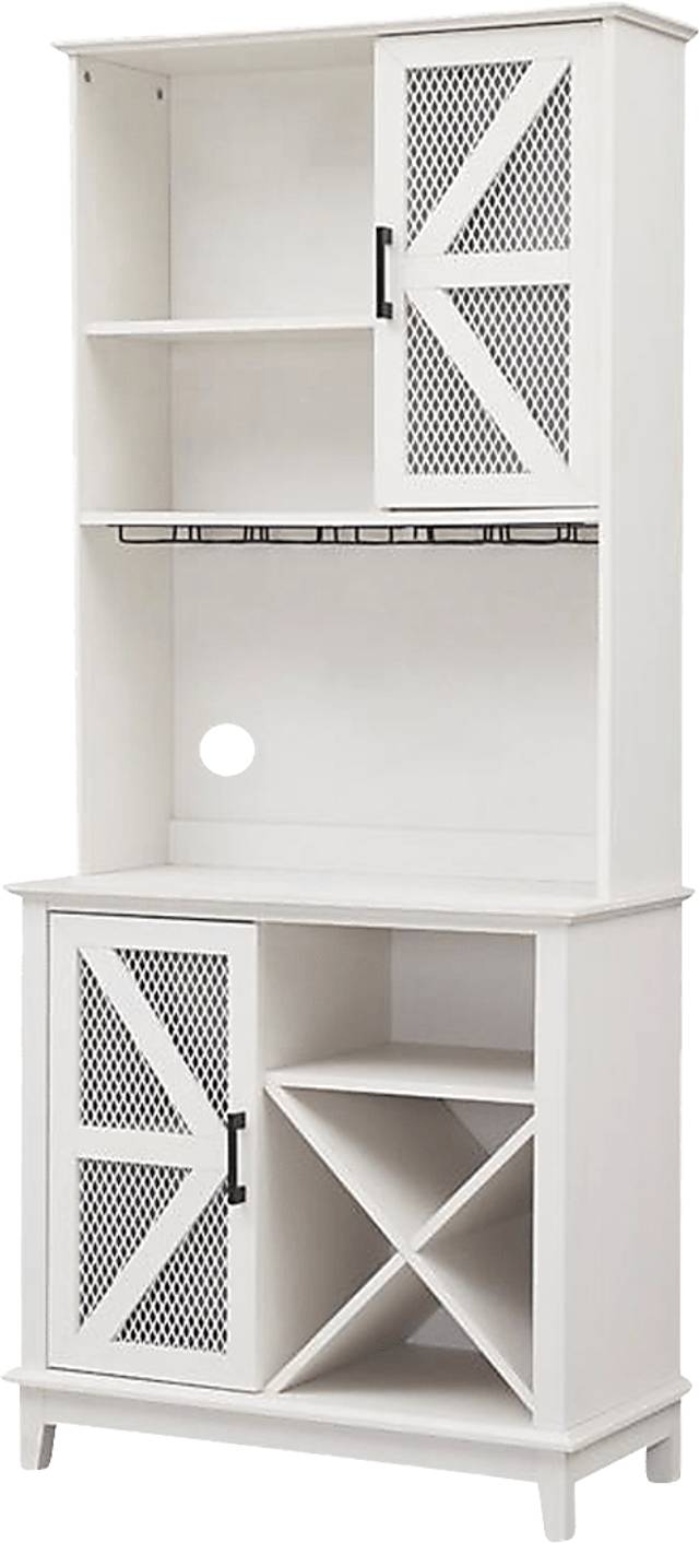 Kazia White Bar Cabinet - Thumbnail - Image 4