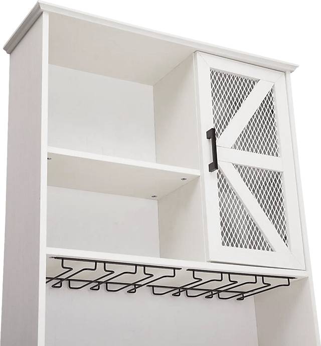Kazia White Bar Cabinet - Thumbnail - Image 6