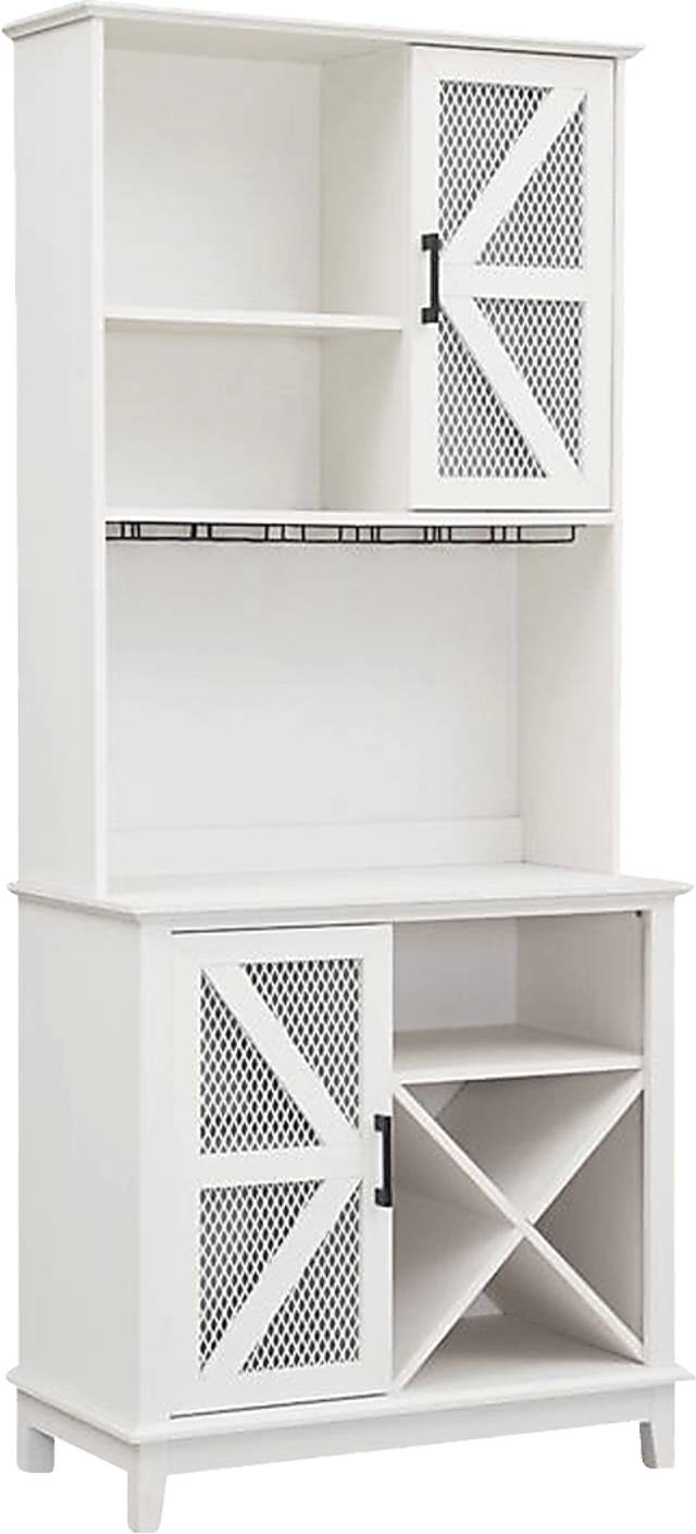 Kazia White Bar Cabinet - Thumbnail - Image 1