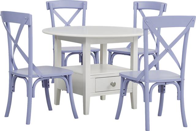 Kids Keagan White 5 Pc Table Set - Thumbnail - Image 1