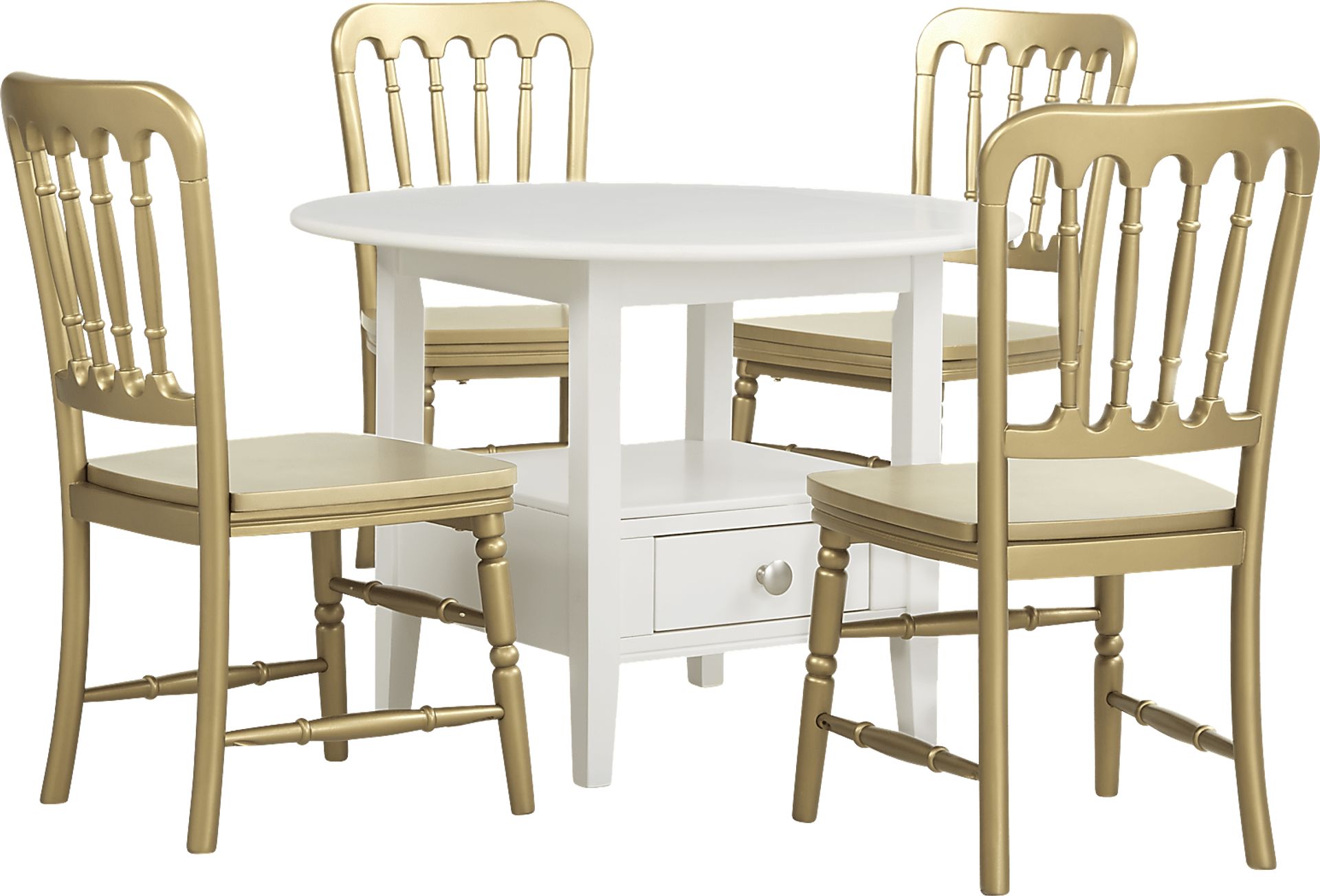Kids Keagan White 5 Pc Table Set - Image 1