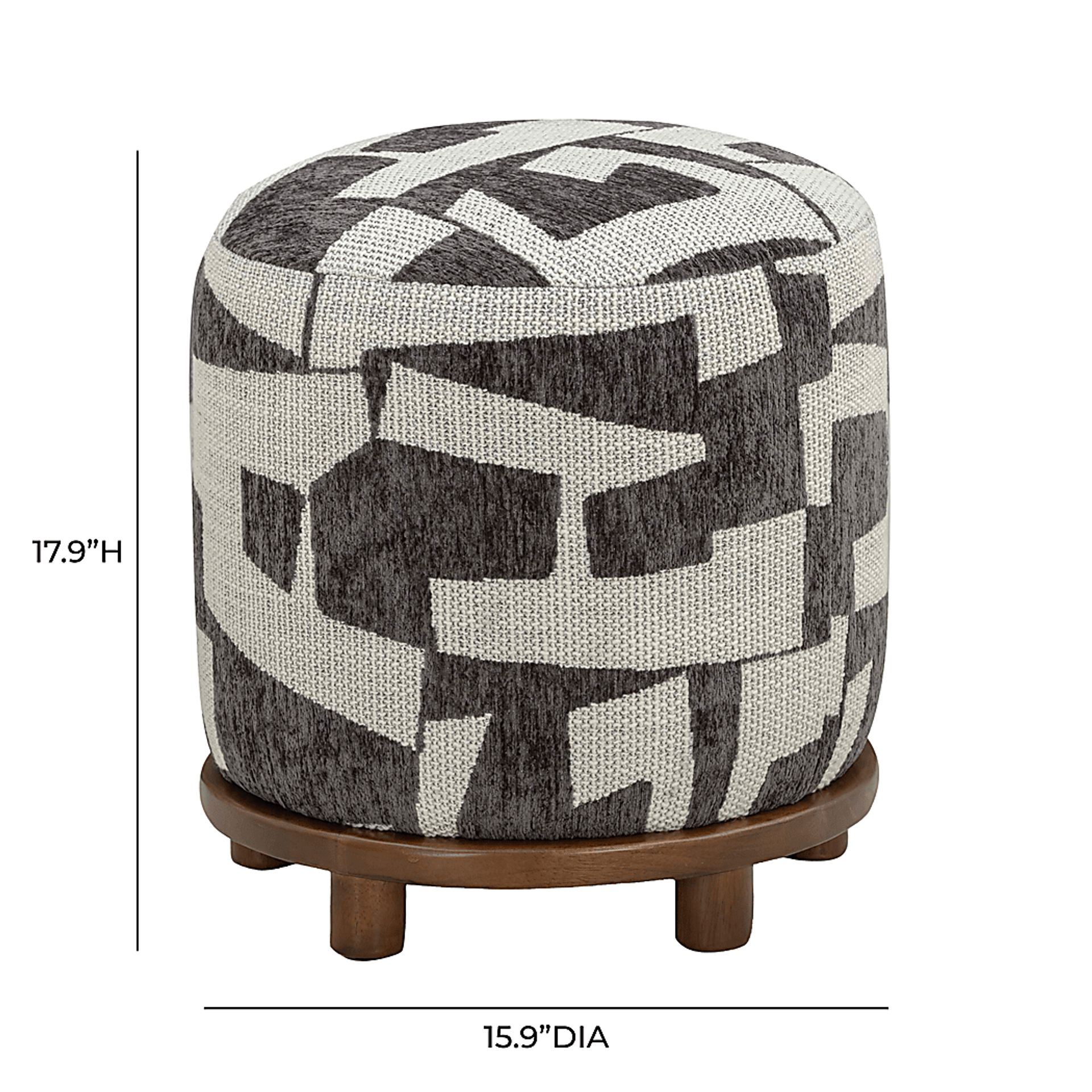 Keahi Black Pouf - Image 4