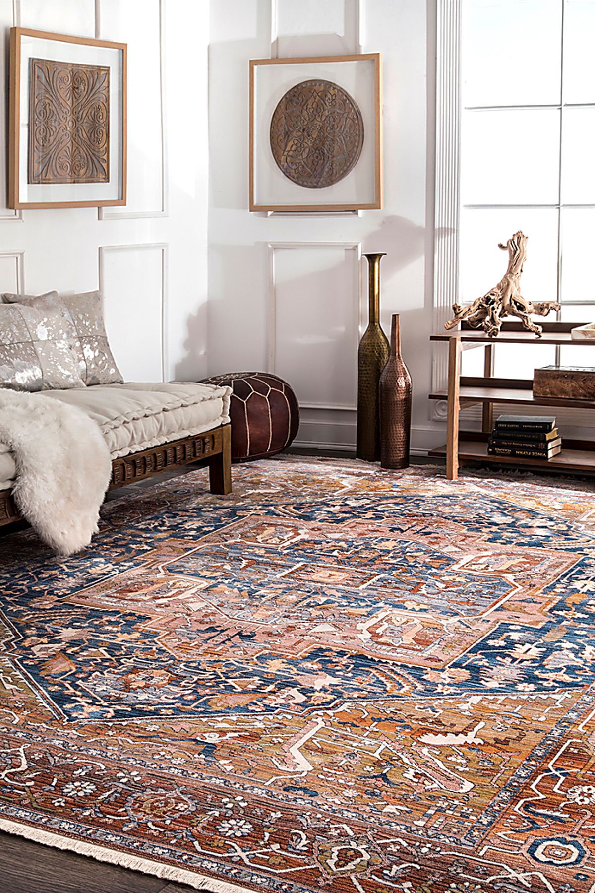 Keanan Multi,Orange Multi,Orange,Red Polyproylene Rug | Rooms to Go