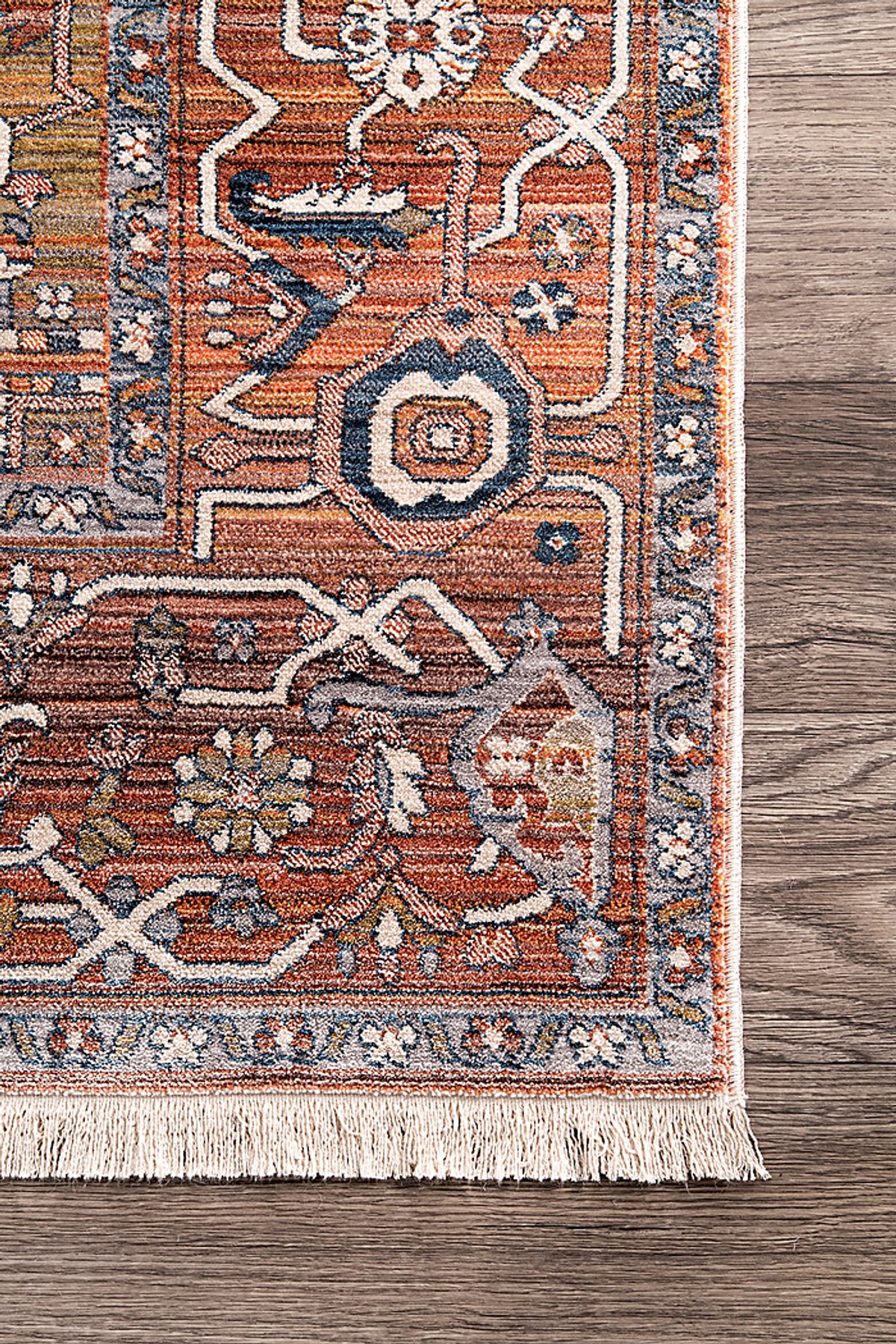 Keanan Multi,Orange Multi,Orange,Red Polyproylene Rug | Rooms to Go