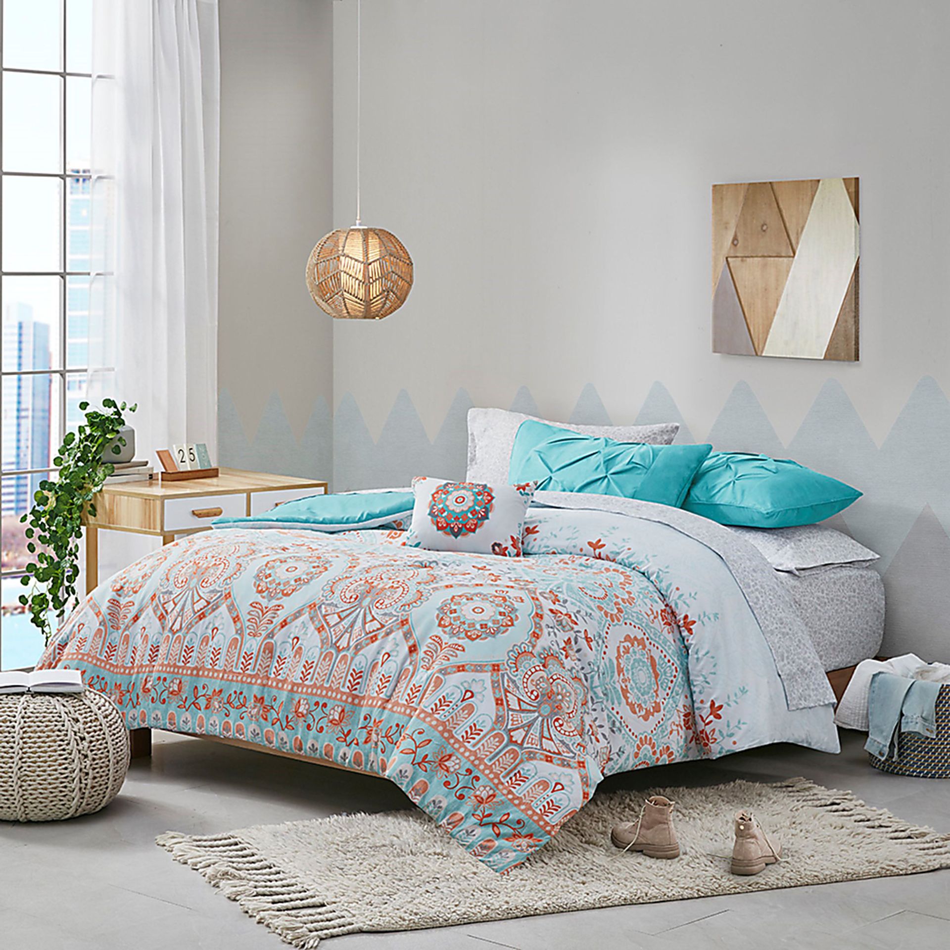 Kearney Blue Twin XL Comforter Set - Image 11