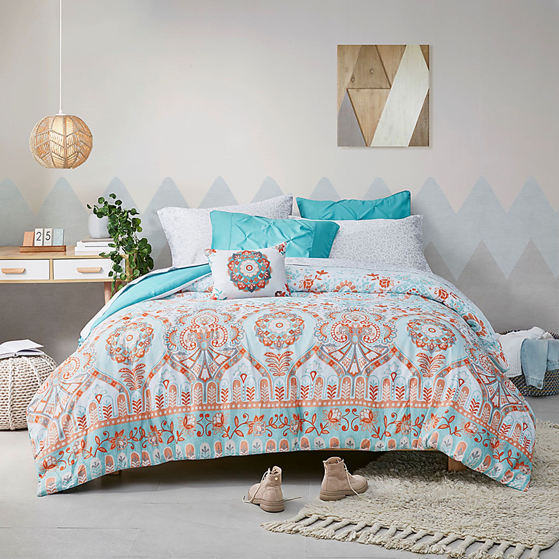 Kearney Blue Twin XL Comforter Set - Image 12