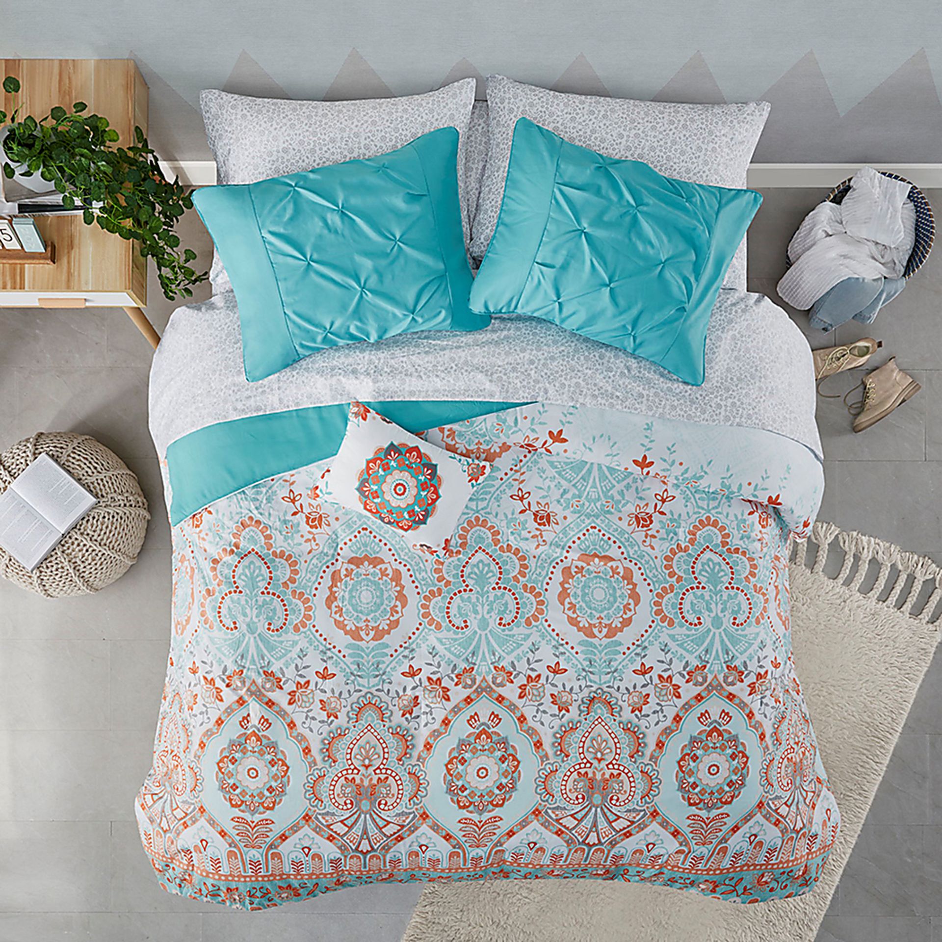 Kearney Blue Twin XL Comforter Set - Image 16