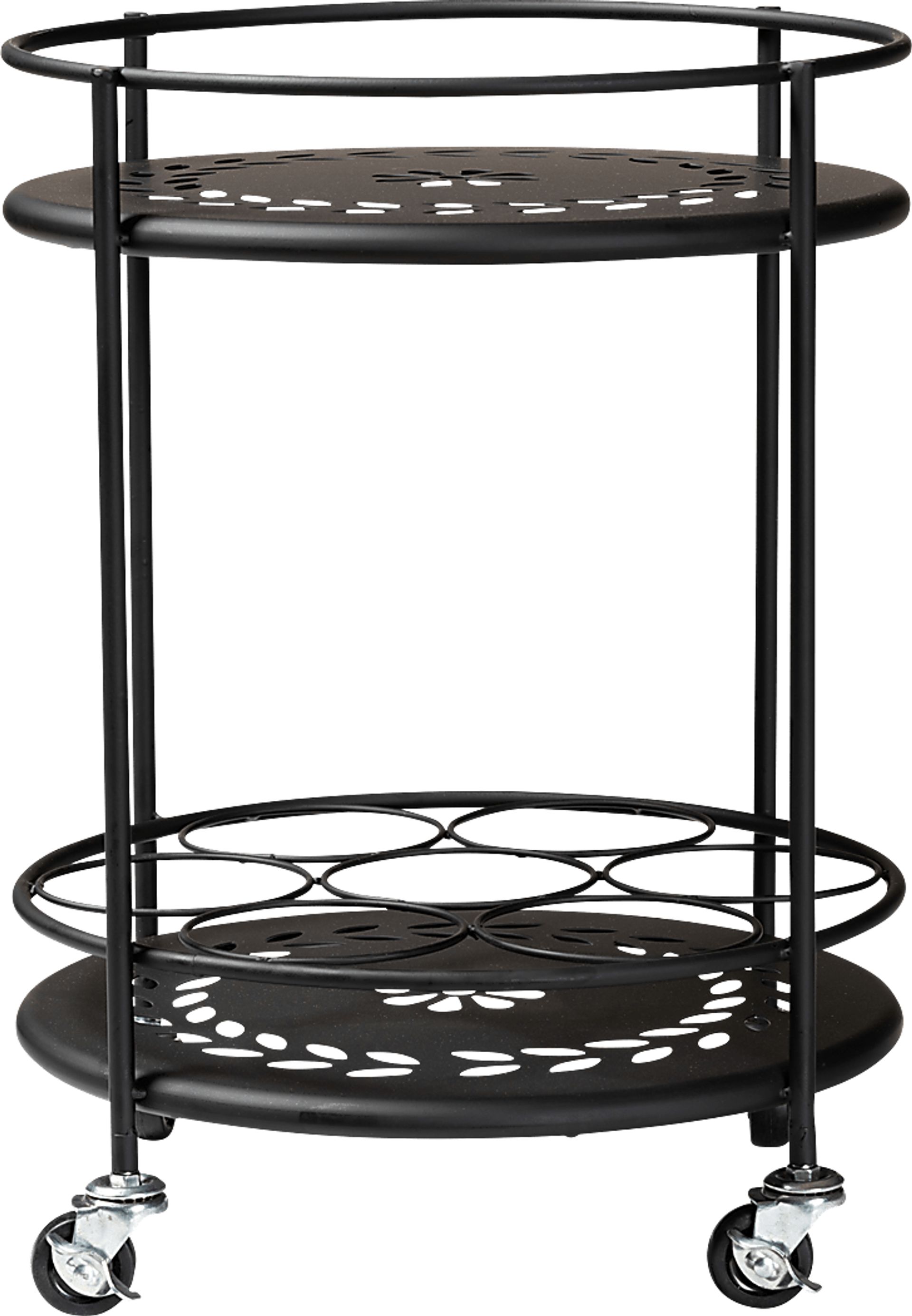 Keathley Black Kitchen Cart - Image 3
