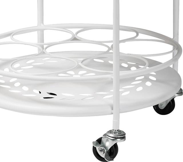 Keathley White Kitchen Cart - Thumbnail - Image 4