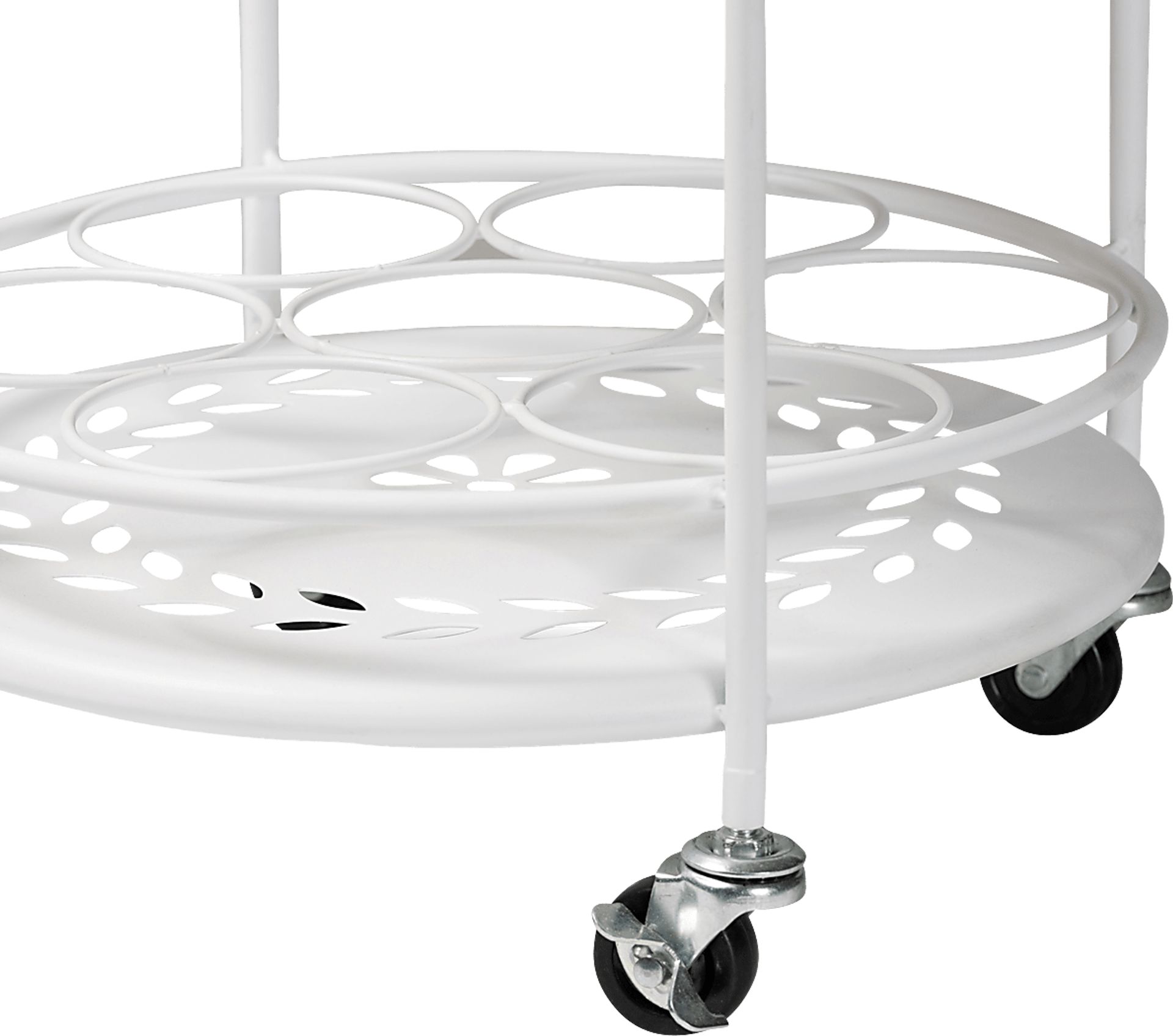 Keathley White Kitchen Cart - Image 4