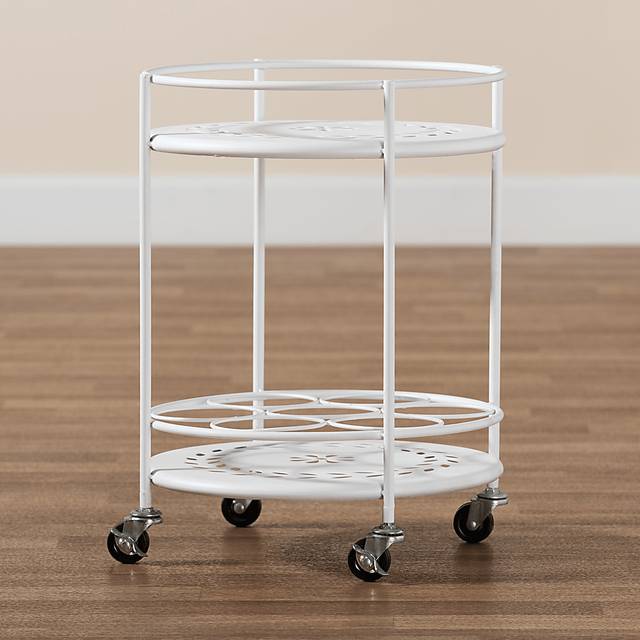 Keathley White Kitchen Cart - Thumbnail - Image 6