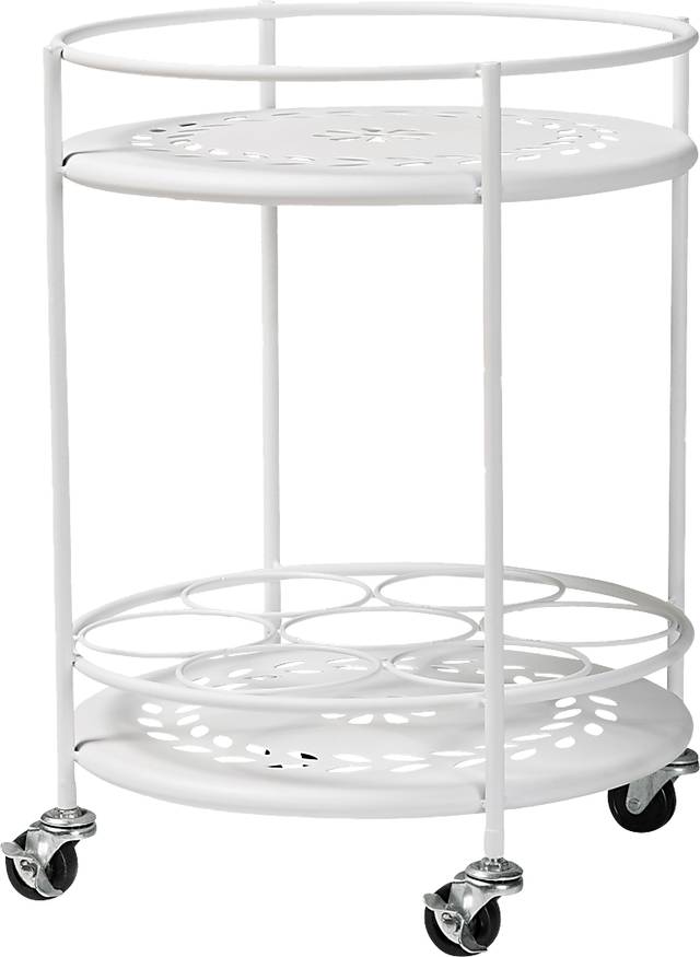Keathley White Kitchen Cart - Thumbnail - Image 1