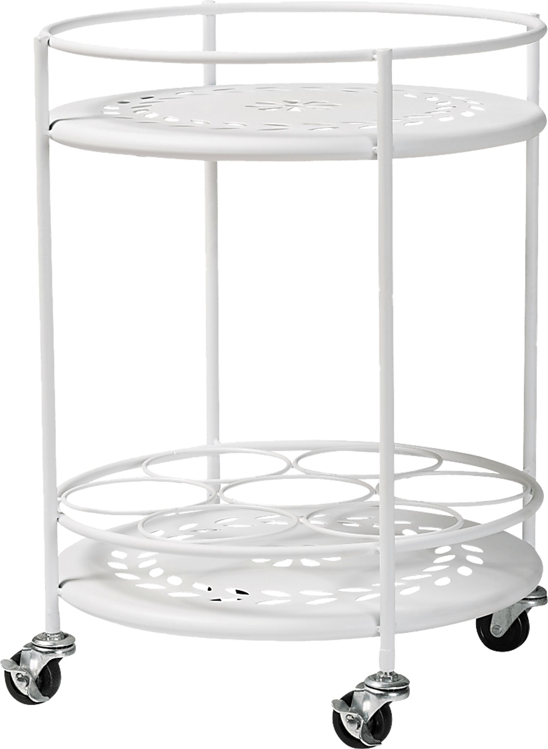 Keathley White Kitchen Cart - Image 1