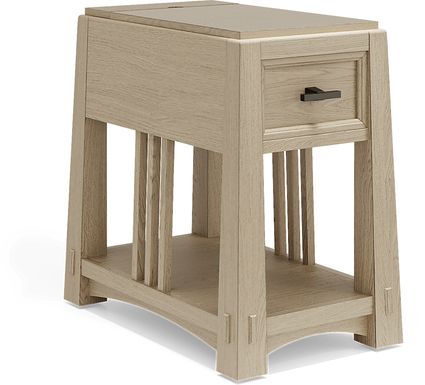 Keaton Natural Chairside Table