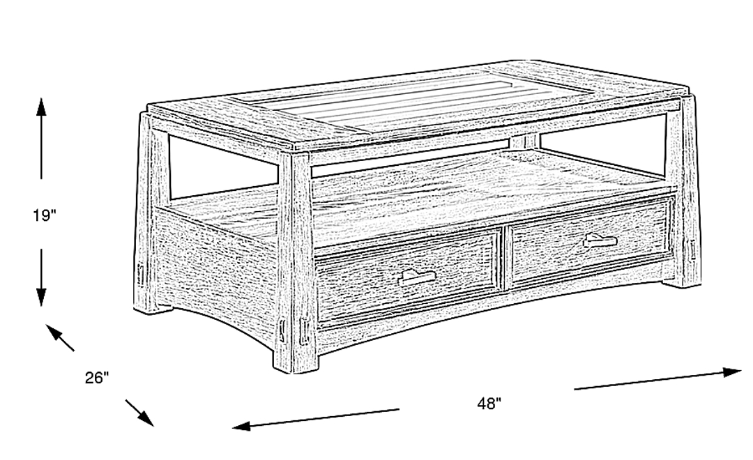 Keaton Natural Cocktail Table