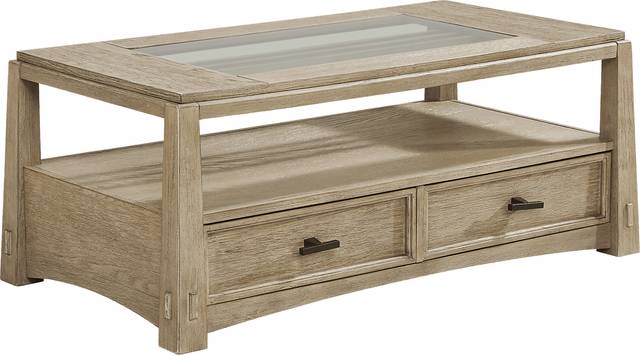 Keaton Natural Cocktail Table - Thumbnail - Image 1