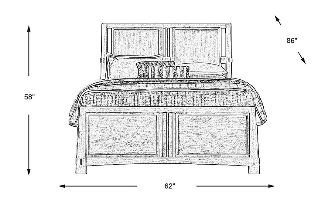 Keaton Taupe 3 Pc Queen Panel Bed
