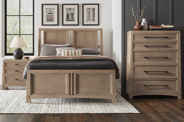 Keaton Taupe 5 Pc King Panel Bedroom - Thumbnail - Image 1