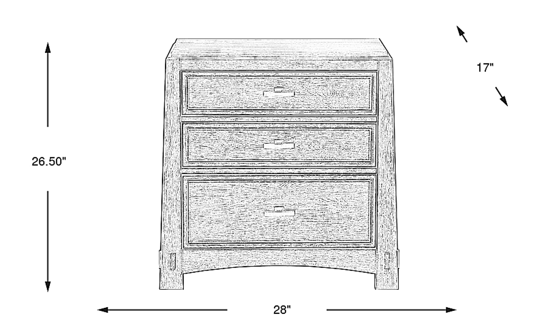 Keaton Taupe Nightstand