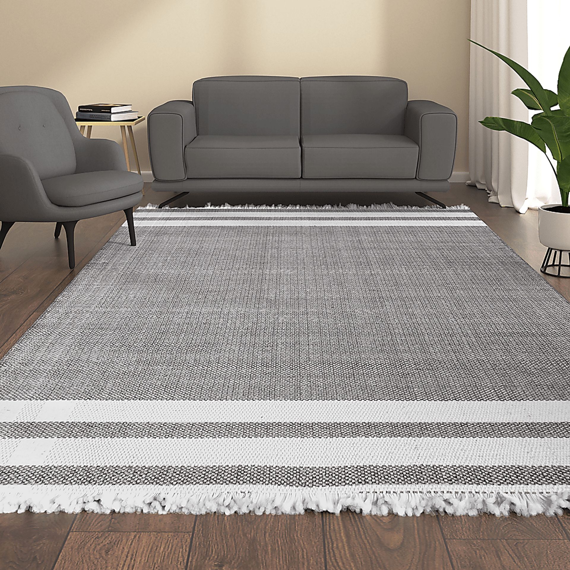Kebba Gray 5' x 7'9 Indoor/Outdoor Rug - Image 2
