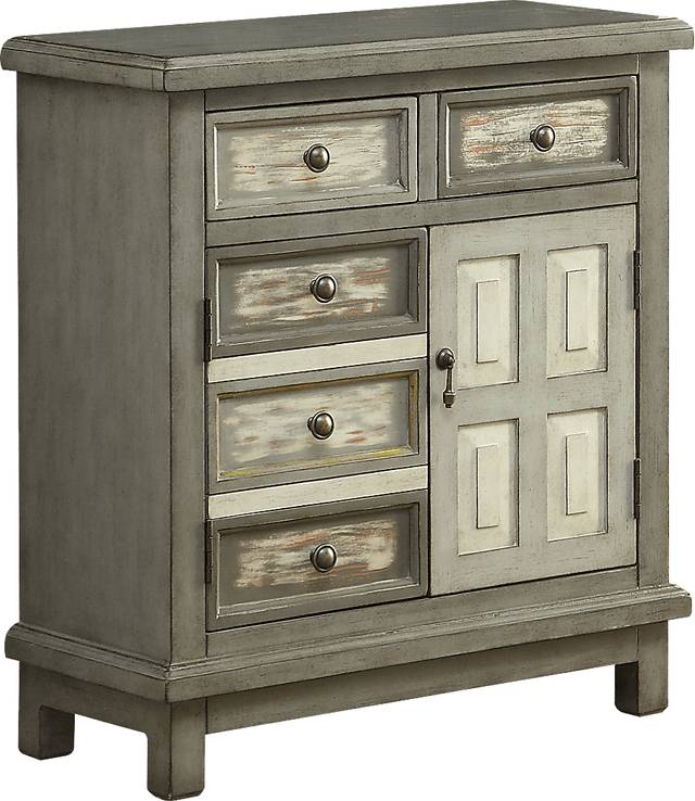 Keeley Gray Drawer Accent Cabinet - Thumbnail - Image 2