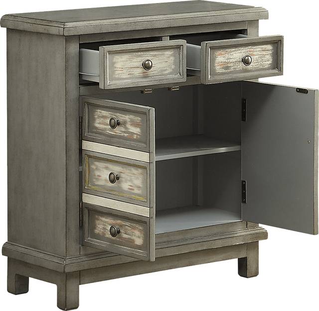 Keeley Gray Drawer Accent Cabinet - Thumbnail - Image 3