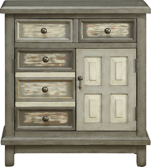Keeley Gray Drawer Accent Cabinet - Thumbnail - Image 1