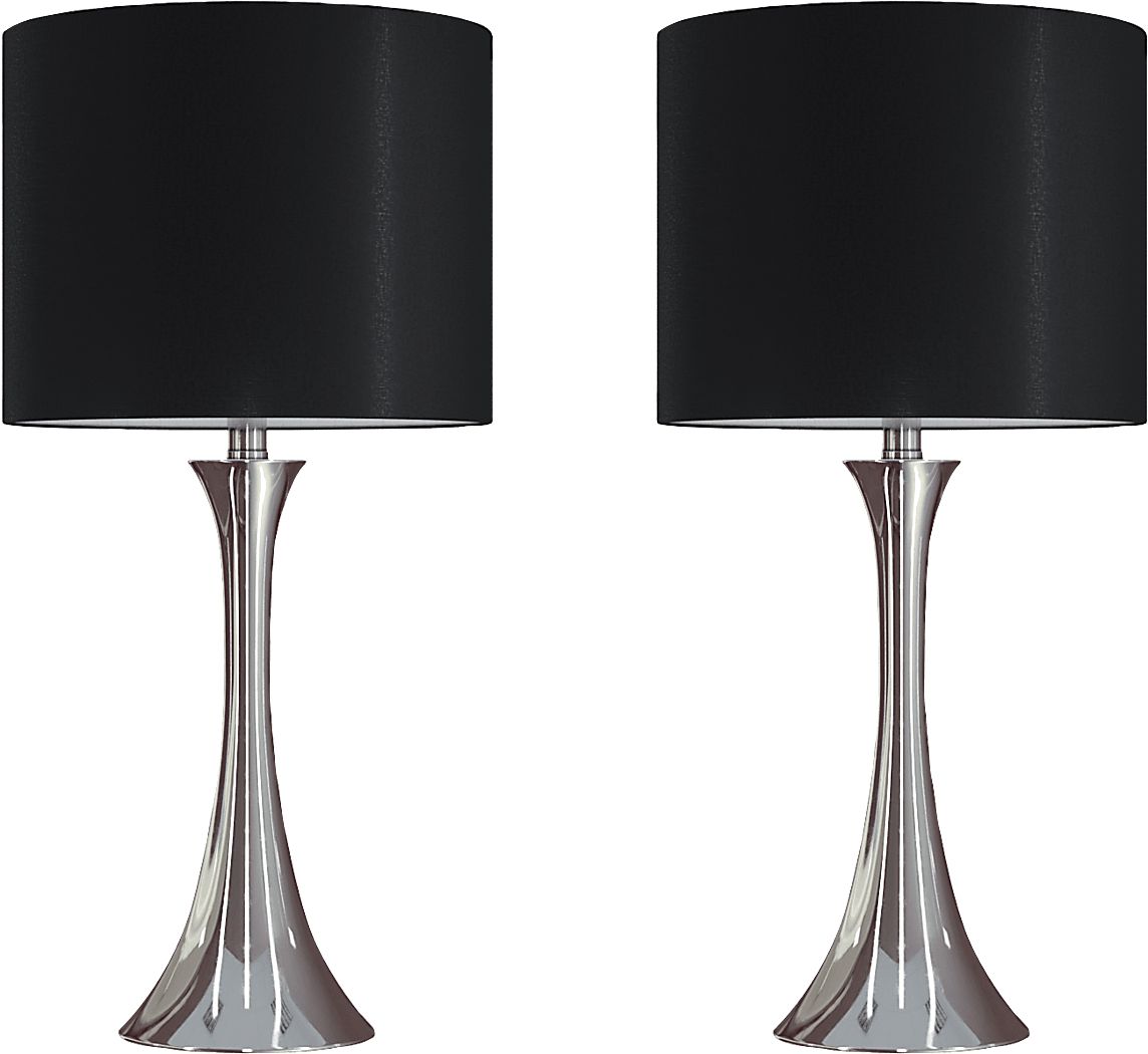 Keely Alley Black Table Lamps, Set of 2