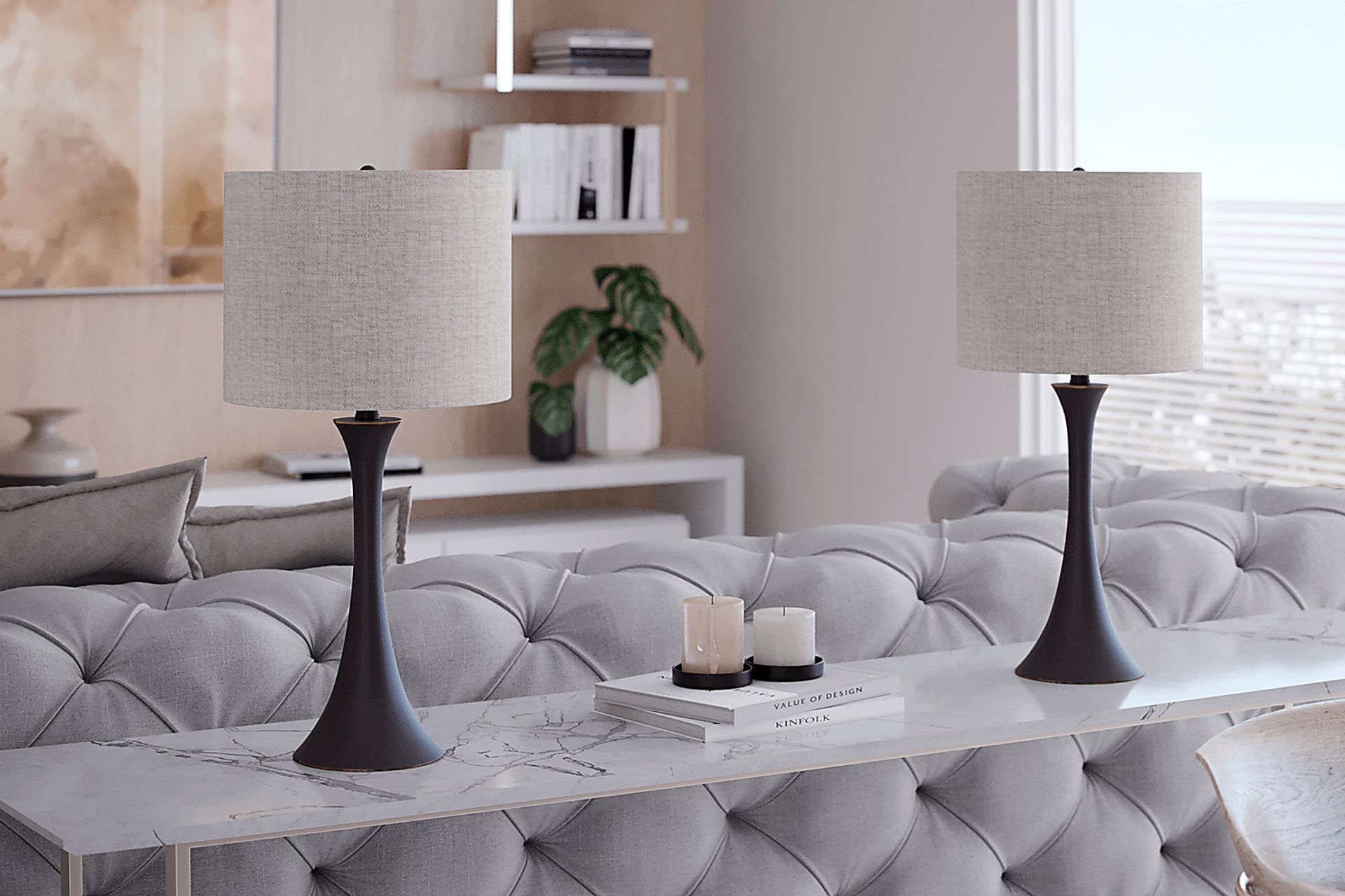Keely Alley Bronze Table Lamps, Set of 2 - Image 2