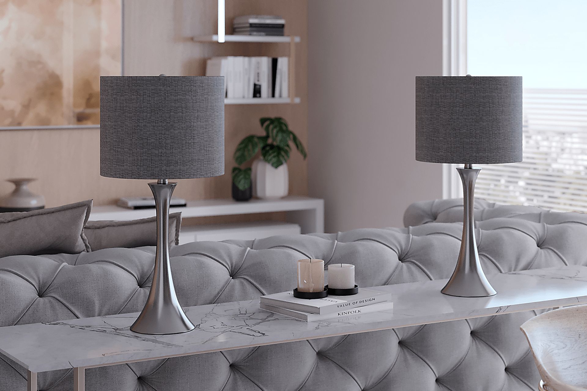 Keely Alley Gray Lamp, Set of 2 - Image 2