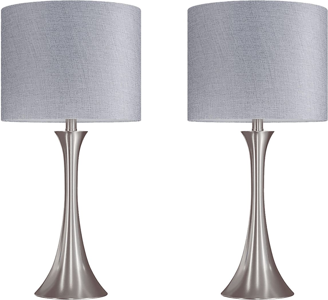 Keely Alley Nickel Table Lamps, Set of 2