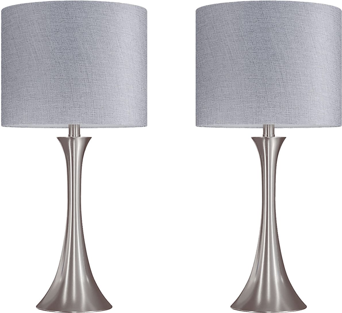 Keely Alley Nickel Gray Table Lamp - Rooms To Go