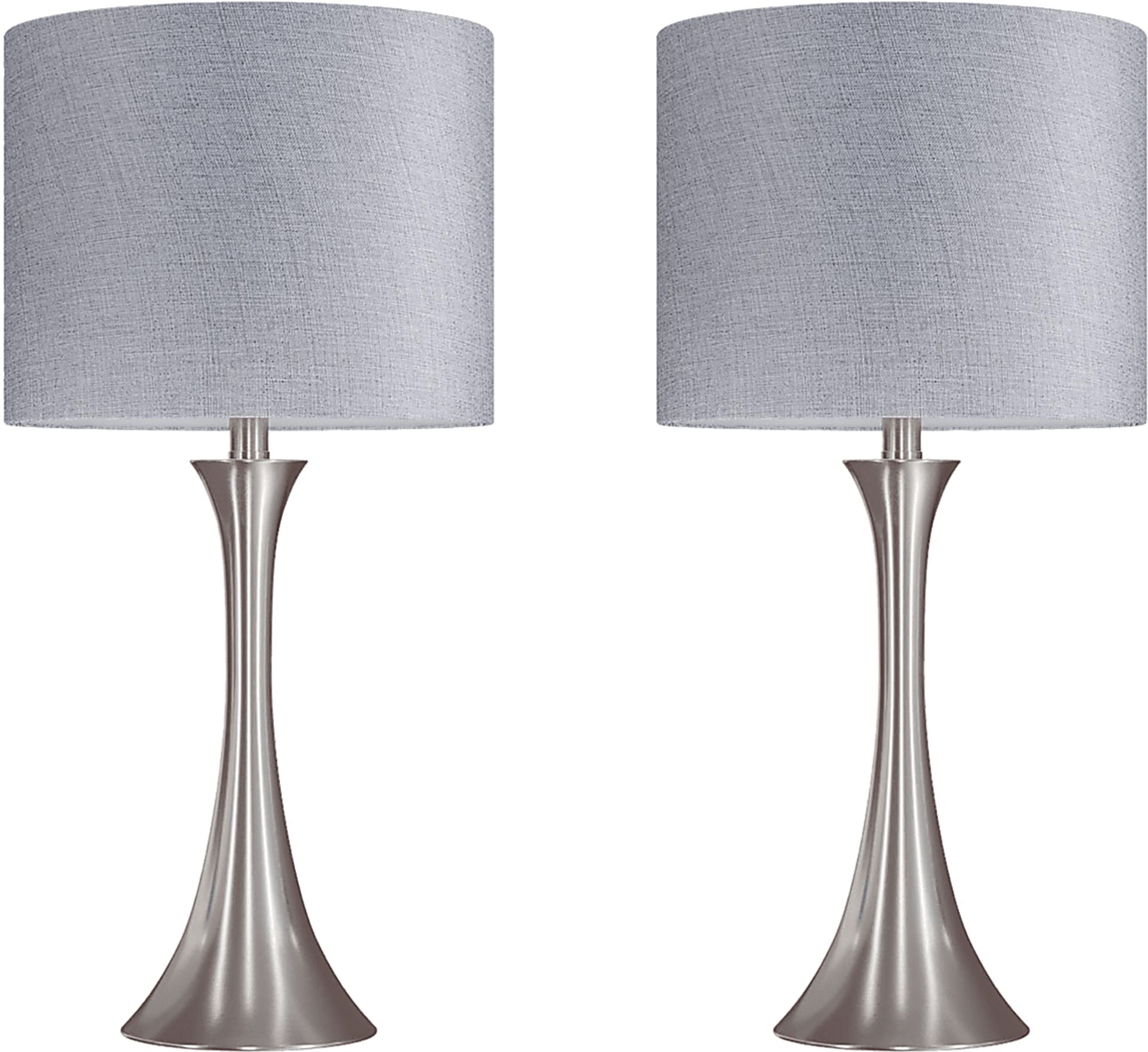 Keely Alley Nickel Table Lamps, Set of 2 - Image 1