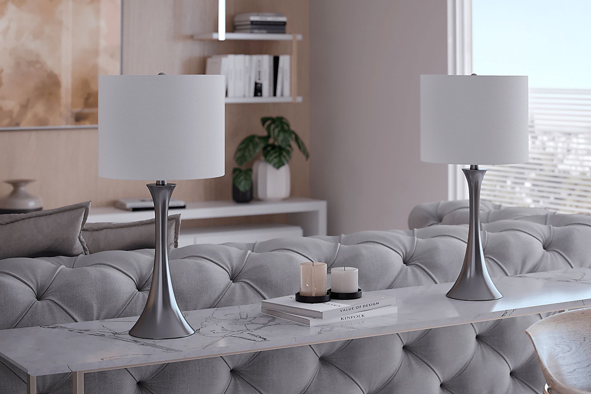 Keely Alley Platinum Table Lamps, Set of 2 - Image 2