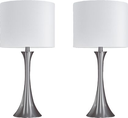 Keely Alley Platinum Table Lamps, Set of 2