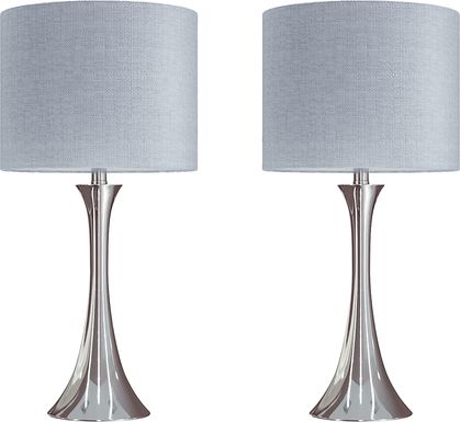 Keely Alley Silver Lamp, Set of 2