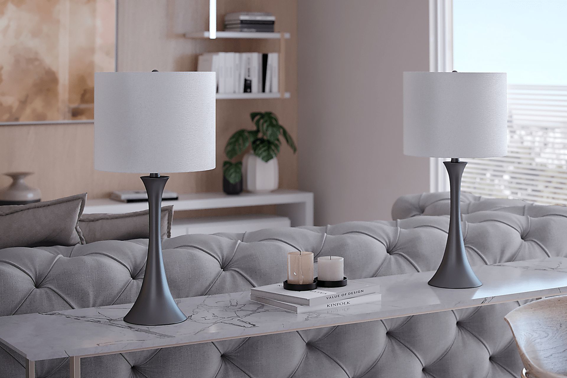Keely Alley Slate Table Lamps, Set of 2 - Image 2