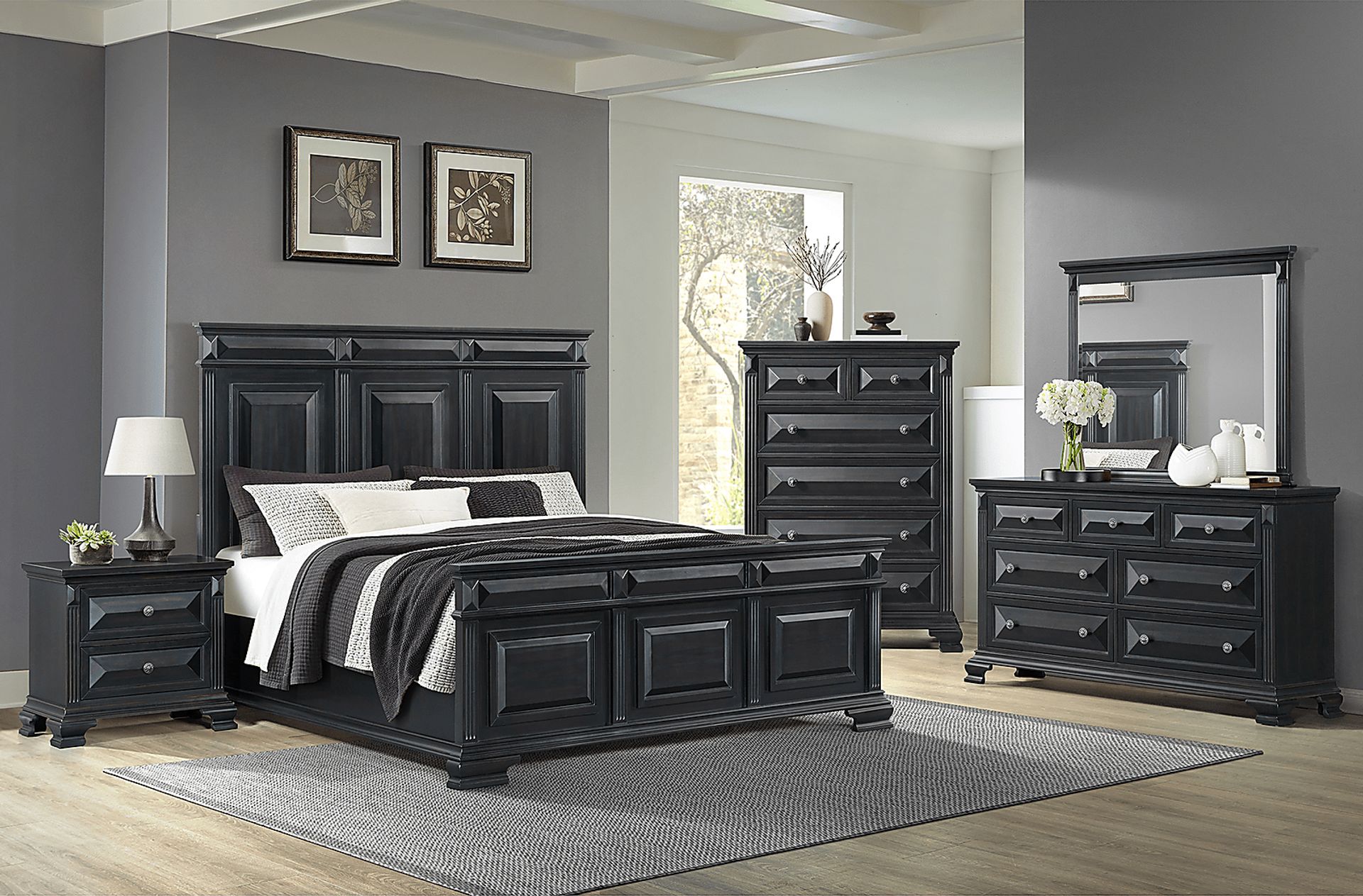 Keghon Black Nightstand - Image 2