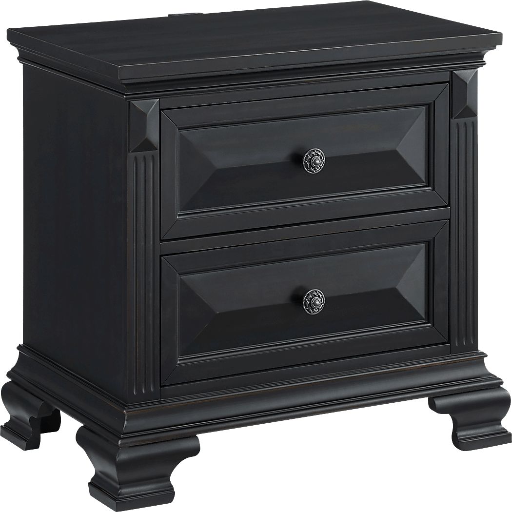 Keghon Black Nightstand