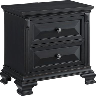 Keghon Black Nightstand