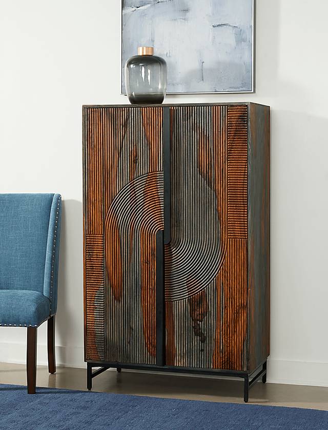 Kehoe Brown Wine Cabinet - Thumbnail - Image 2