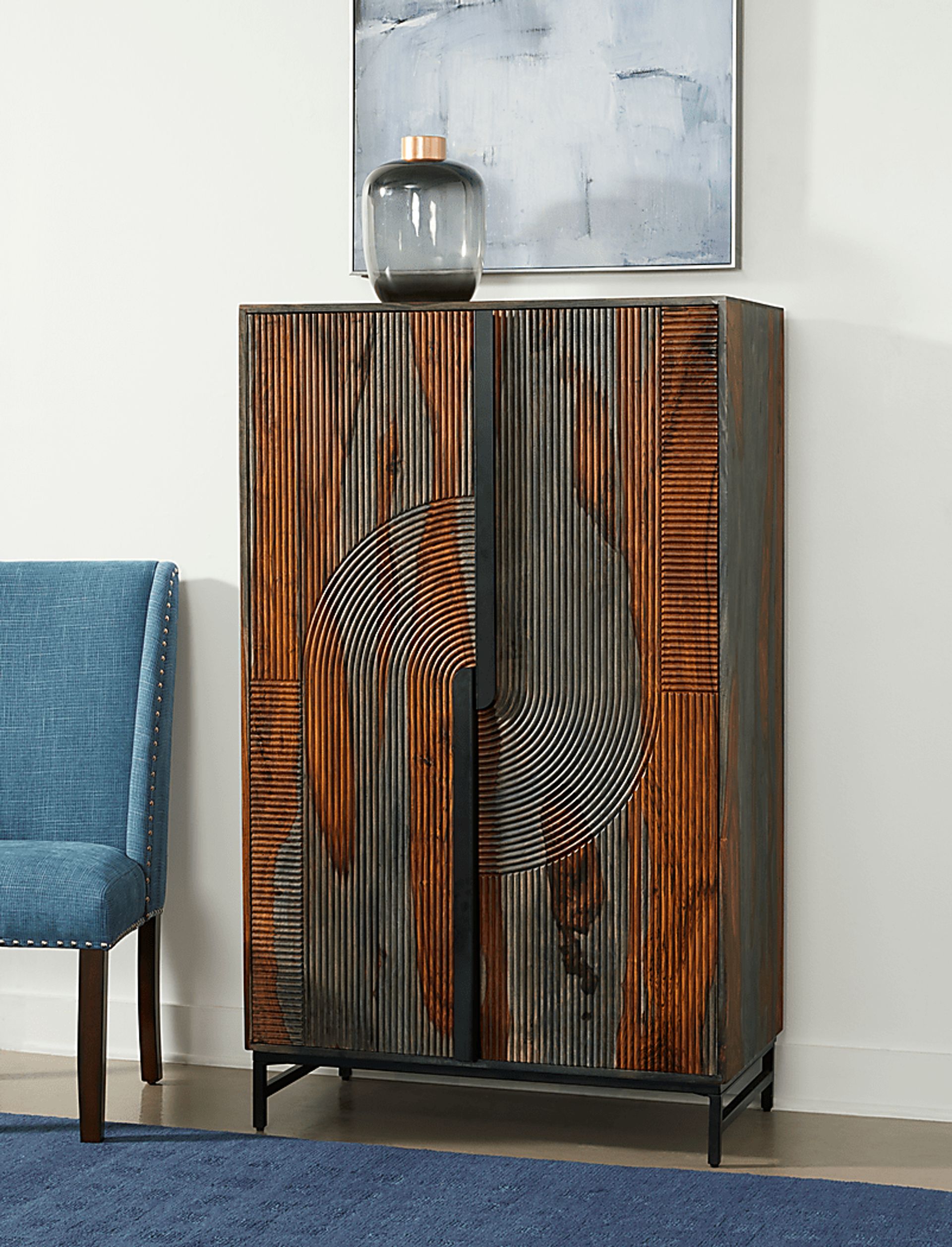 Kehoe Brown Wine Cabinet - Image 2