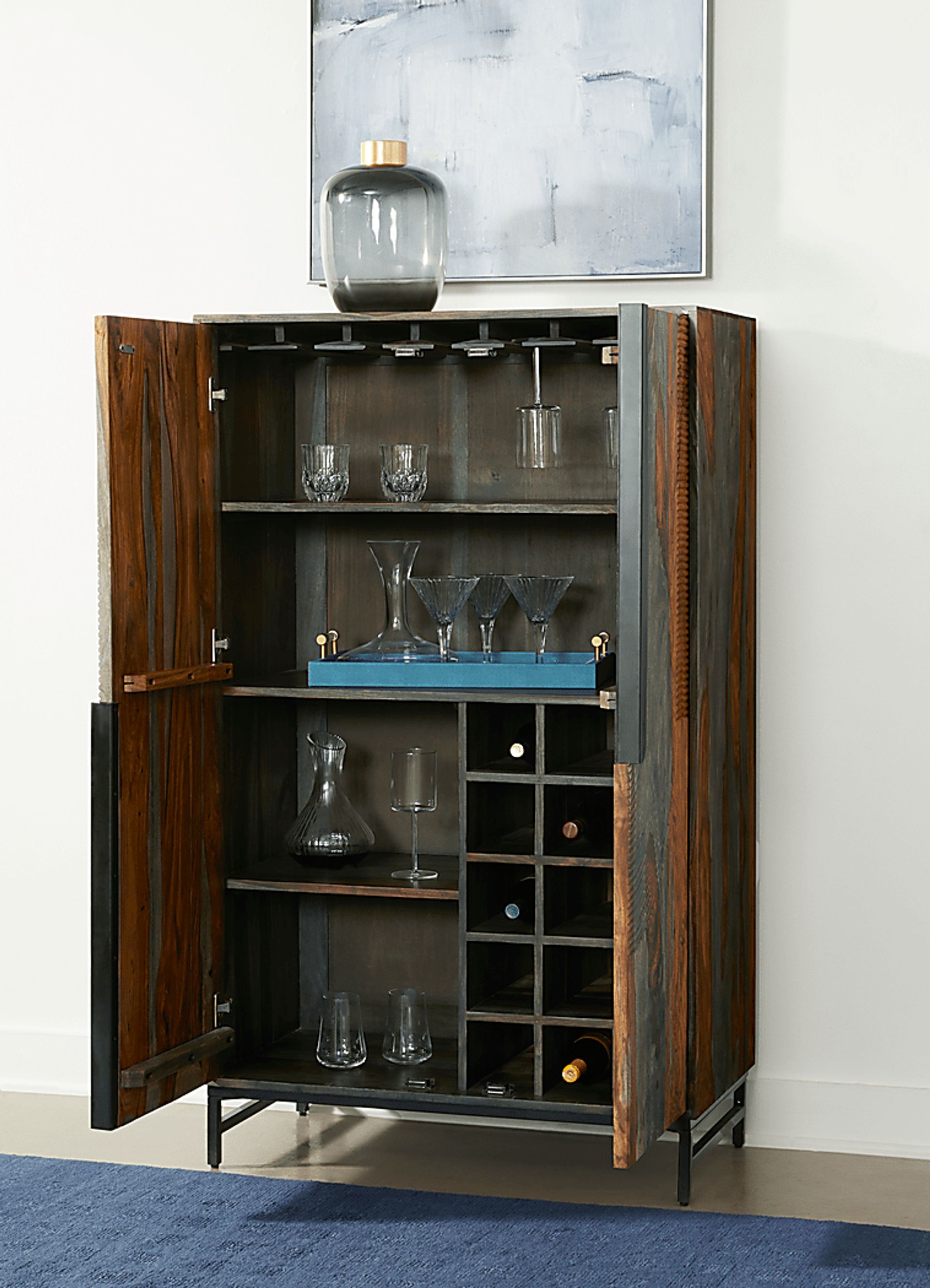 Kehoe Brown Wine Cabinet - Image 3