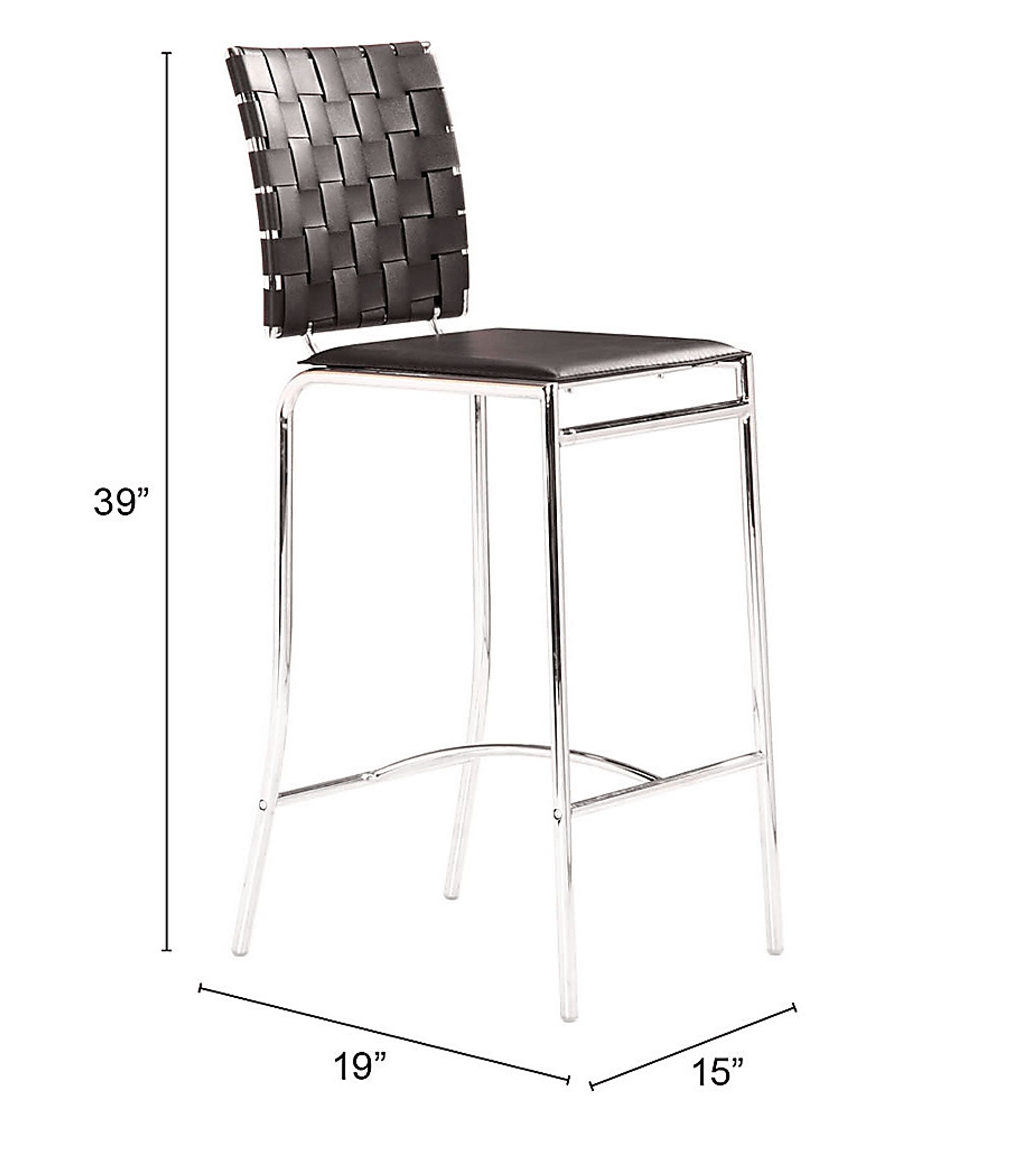 Keiko Black Counter Height Stool, Set of 2 - Image 5