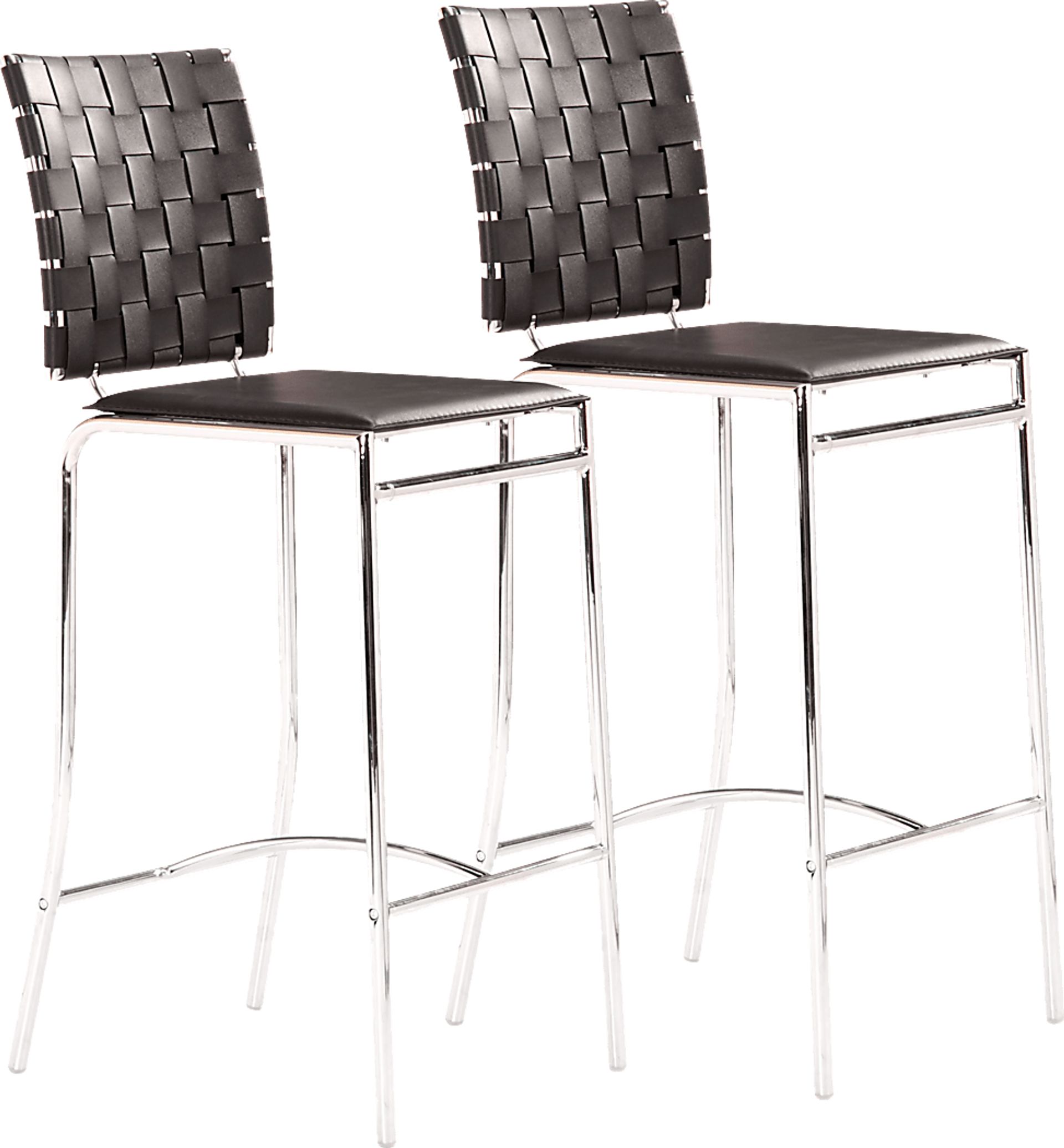 Keiko Black Counter Height Stool, Set of 2 - Image 1