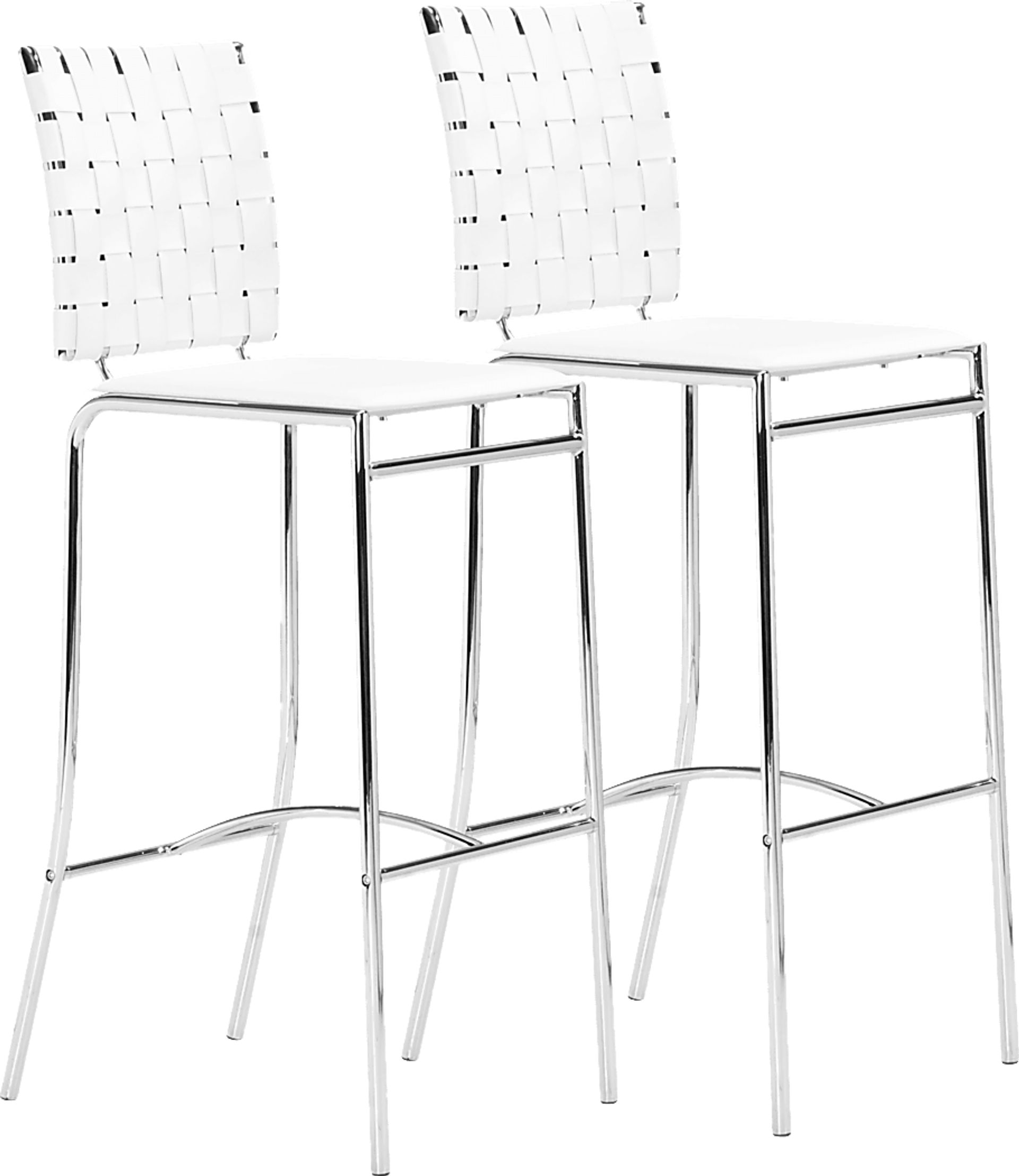 Keiko White Barstool, Set of 2 - Image 1