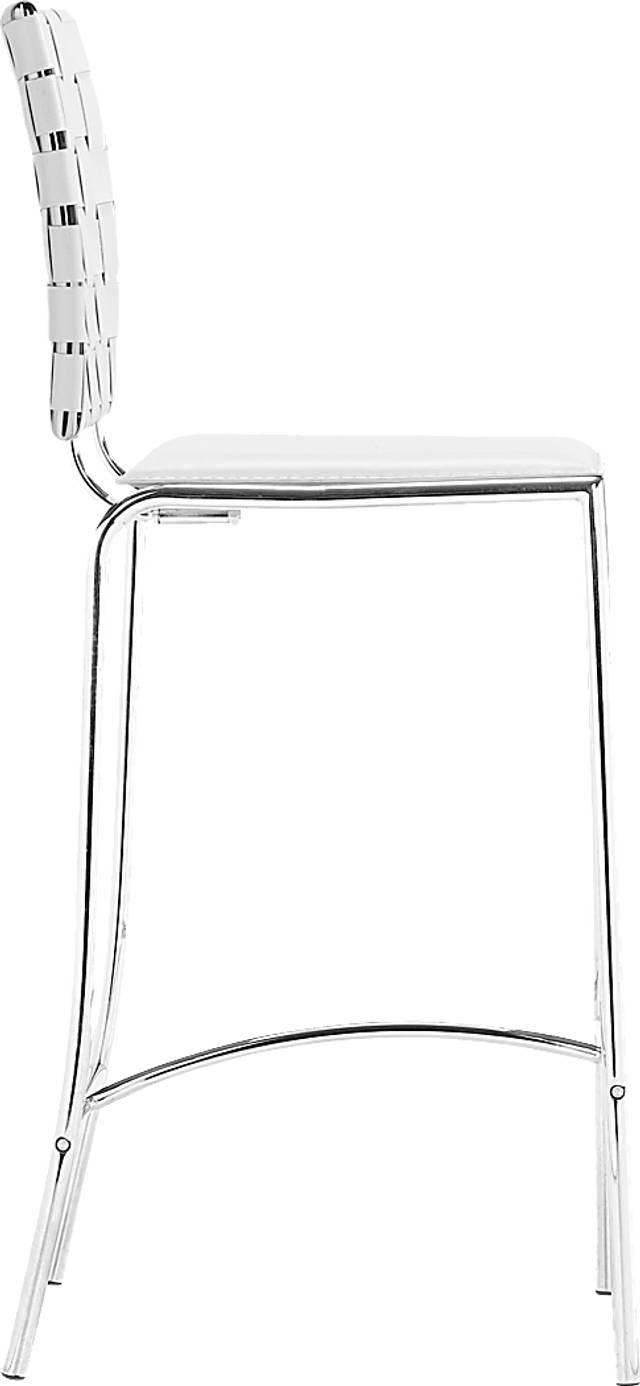 Keiko White Counter Height Stool, Set of 2 - Thumbnail - Image 2